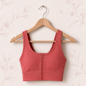 zip sports bra