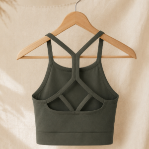 cross back sports bra