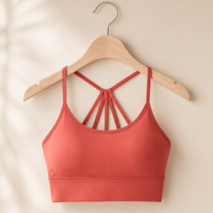strappy shine sports bralette