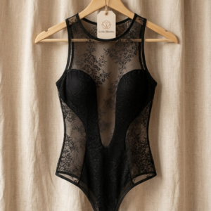 noir lace bloom bodysuit